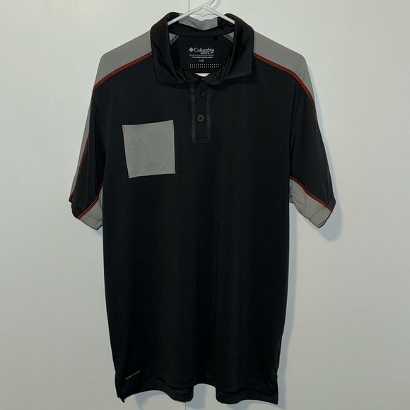 Columbia Golf Omni-Wick Short Sleeve Polo Shirt Men’s Large L Gray Color - Picture 1 of 9